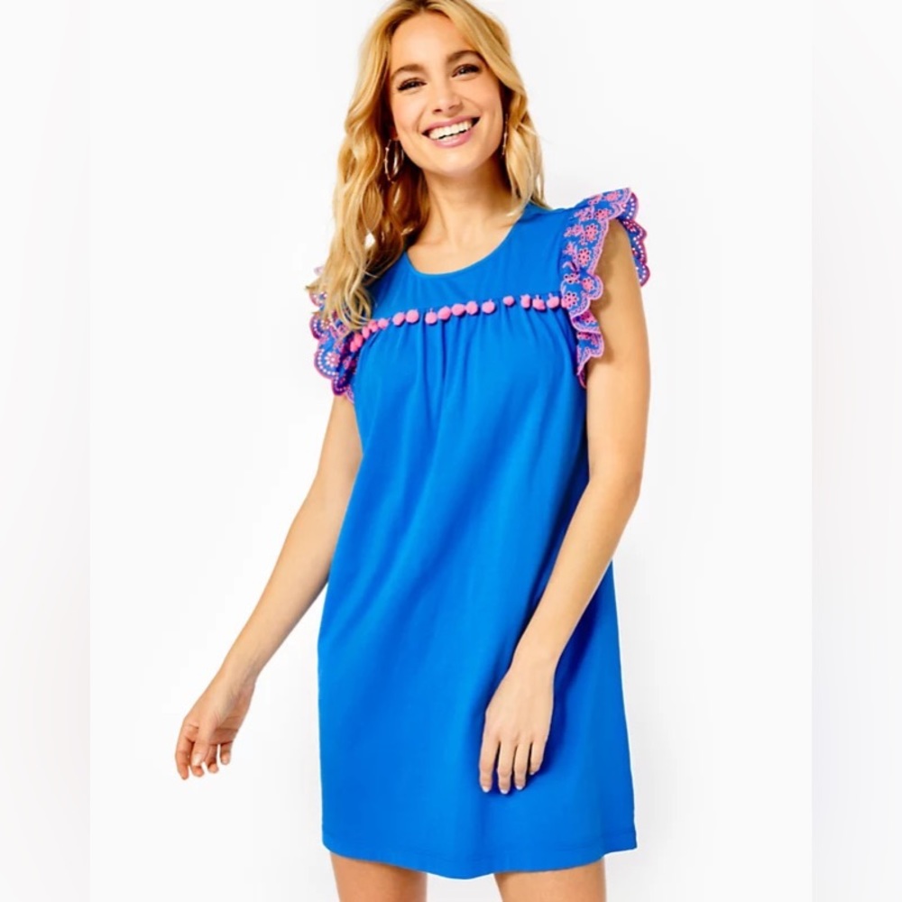 EUC - Lilly Pulitzer Ave Dress in Blue Flare - Size XL